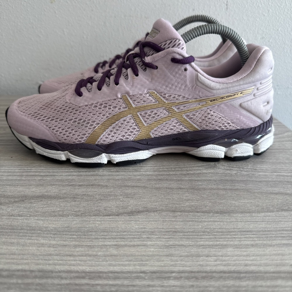 Asics Gel-Glorify 4 Womens Sz 9.5 Shoes Pink Mesh Athletic Walking Running Shoes